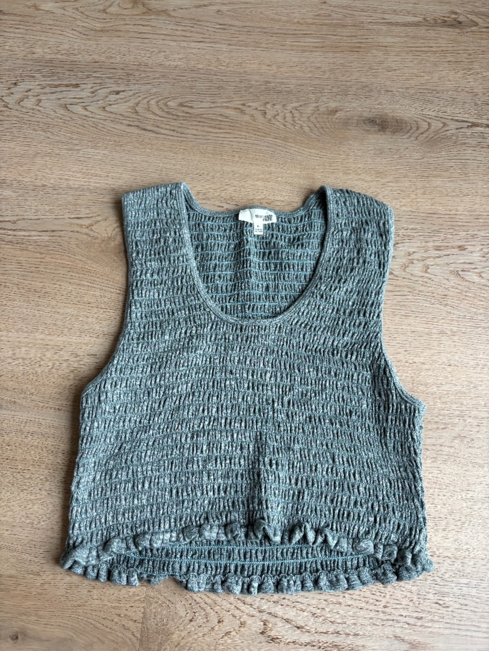 Wilfred Free Ruffled & Ruched Crop Top